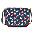 Xmas Snowman Pattern Print Saddle Bag