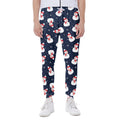 Xmas Snowman Pattern Print Joggers