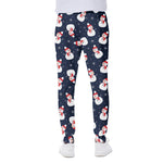 Xmas Snowman Pattern Print Scuba Joggers