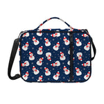 Xmas Snowman Pattern Print Shoulder Strap Bible Bag
