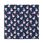 Xmas Snowman Pattern Print Silk Bandana