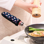 Xmas Snowman Pattern Print Skillet Handle Cover