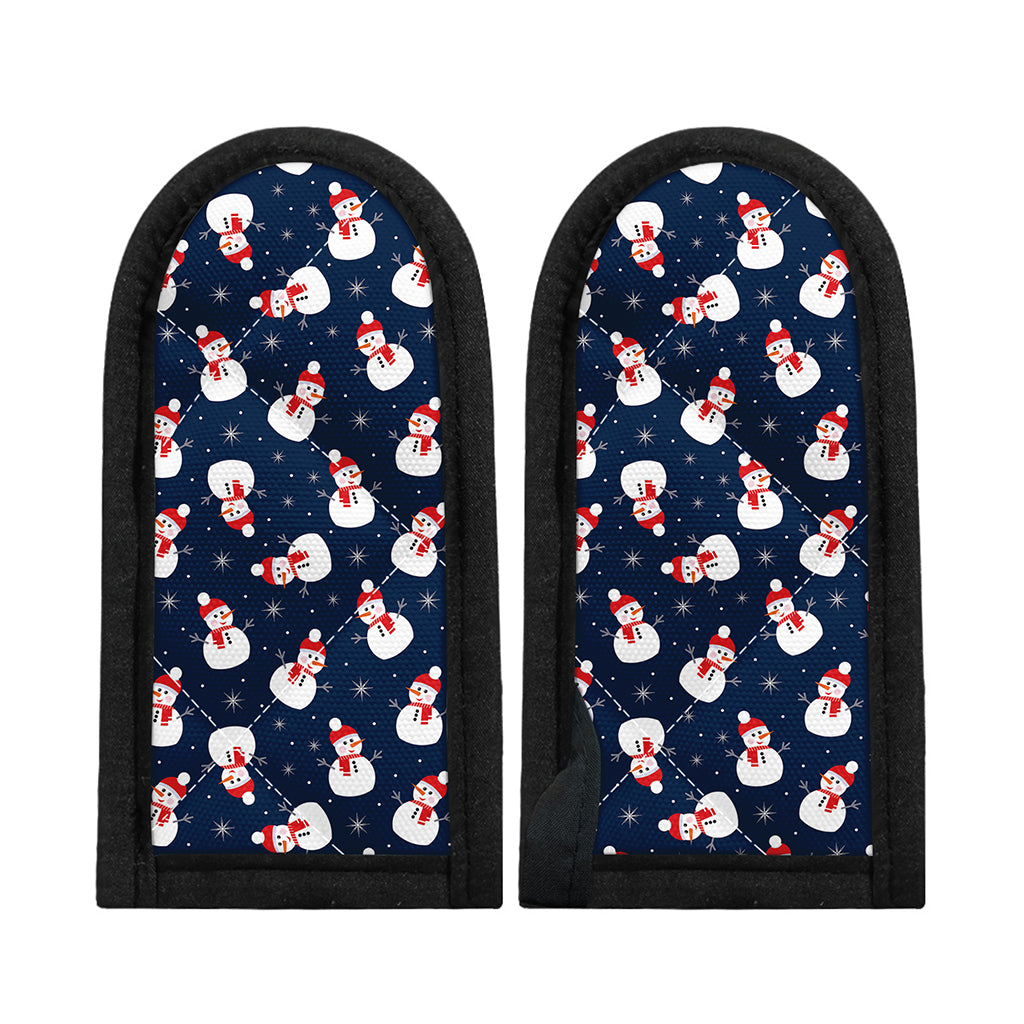 Xmas Snowman Pattern Print Skillet Handle Cover