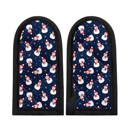Xmas Snowman Pattern Print Skillet Handle Cover