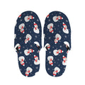 Xmas Snowman Pattern Print Slippers