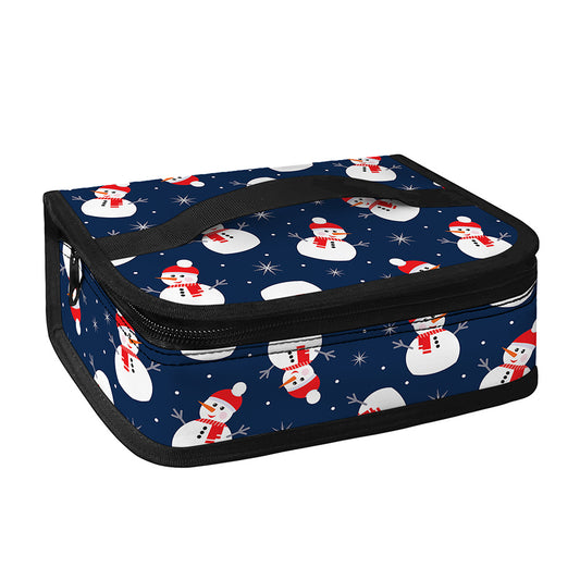 Xmas Snowman Pattern Print Small Lunch Bag