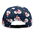 Xmas Snowman Pattern Print Snapback Cap