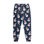 Xmas Snowman Pattern Print Sweatpants