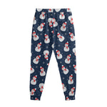 Xmas Snowman Pattern Print Sweatpants