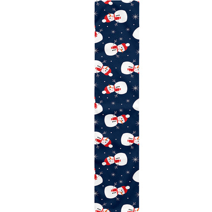 Xmas Snowman Pattern Print Table Runner