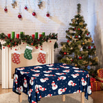 Xmas Snowman Pattern Print Tablecloth
