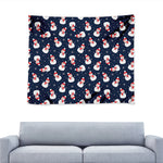 Xmas Snowman Pattern Print Tapestry