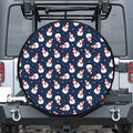Xmas Snowman Pattern Print Tire Cover