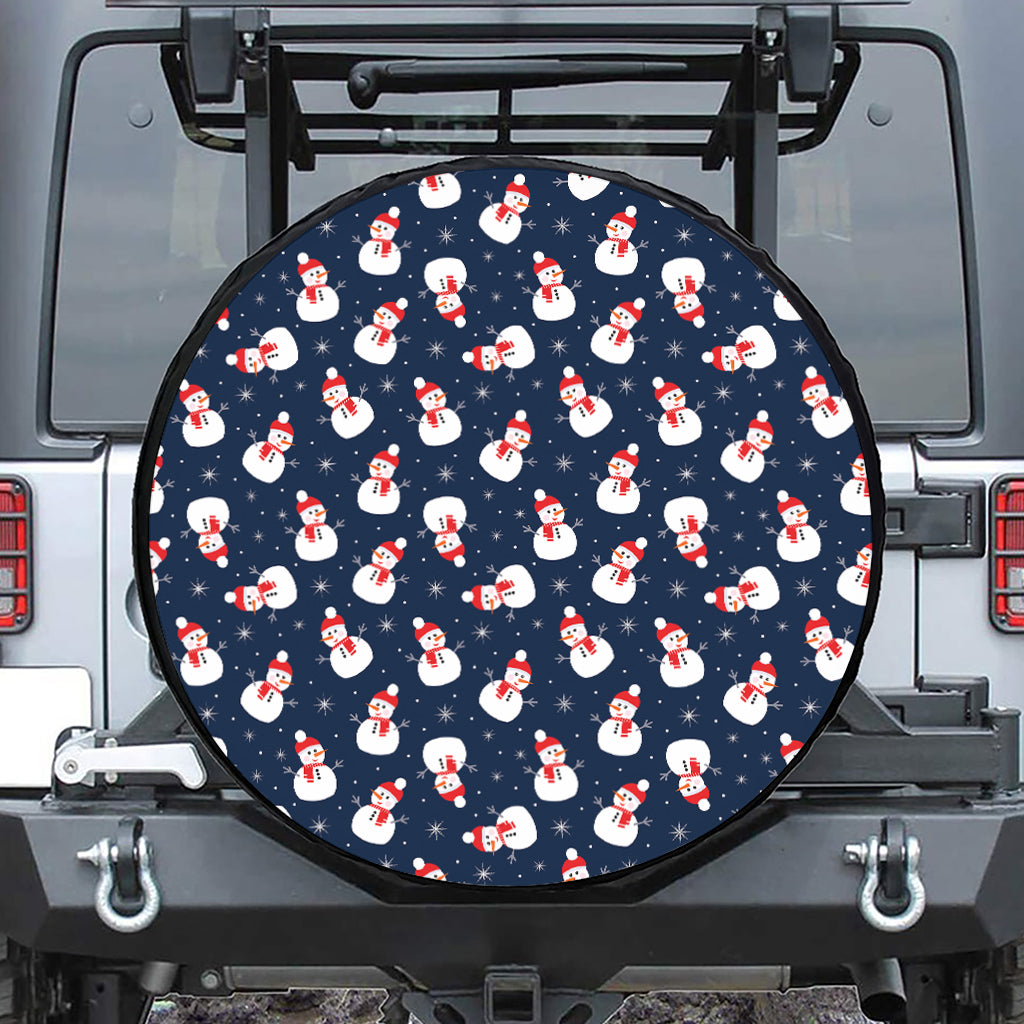 Xmas Snowman Pattern Print Tire Cover