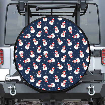 Xmas Snowman Pattern Print Tire Cover
