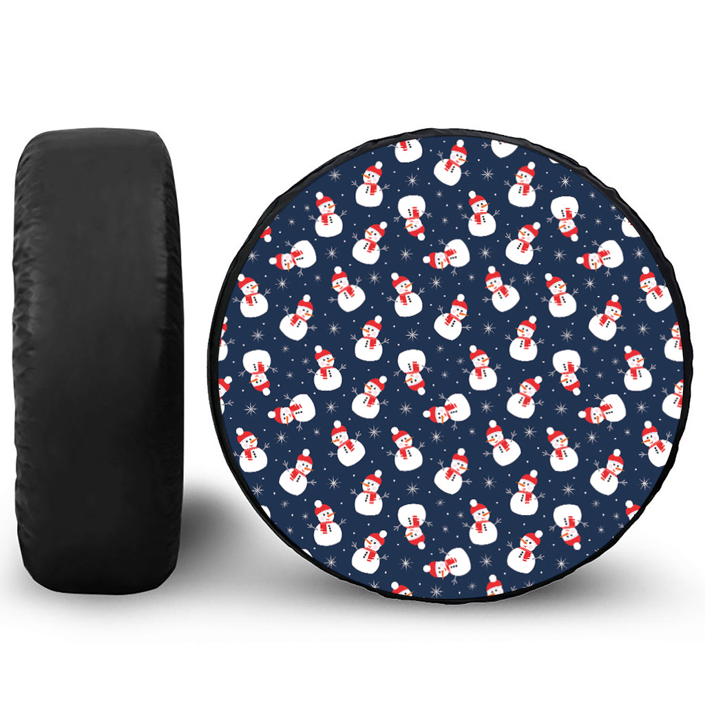 Xmas Snowman Pattern Print Tire Cover