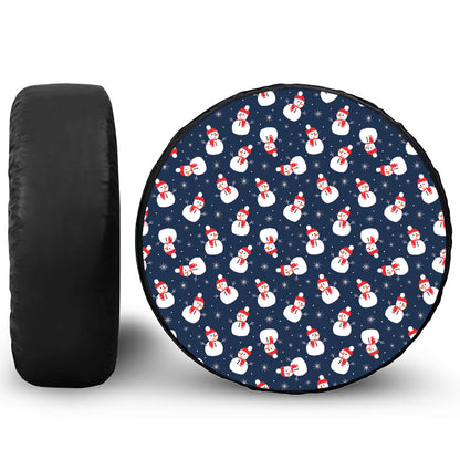 Xmas Snowman Pattern Print Tire Cover