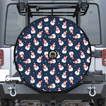Xmas Snowman Pattern Print Tire Cover With Camera Hole