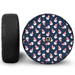 Xmas Snowman Pattern Print Tire Cover With Camera Hole
