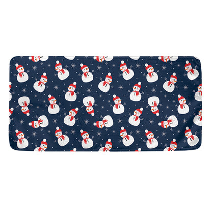 Xmas Snowman Pattern Print Towel