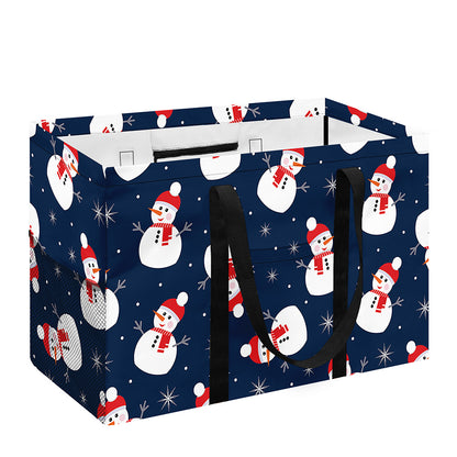 Xmas Snowman Pattern Print Utility Tote Bag