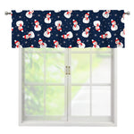 Xmas Snowman Pattern Print Window Valance