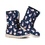 Xmas Snowman Pattern Print Winter Boots