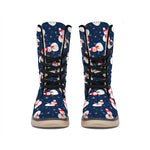 Xmas Snowman Pattern Print Winter Boots