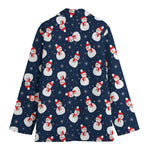 Xmas Snowman Pattern Print Women's Blazer