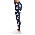 Xmas Snowman Pattern Print Women's Leggings