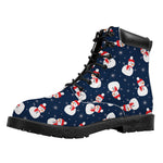 Xmas Snowman Pattern Print Work Boots