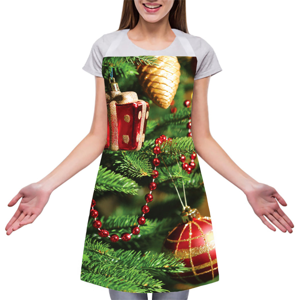Xmas Tree Print Adjustable Apron