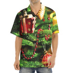 Xmas Tree Print Aloha Shirt