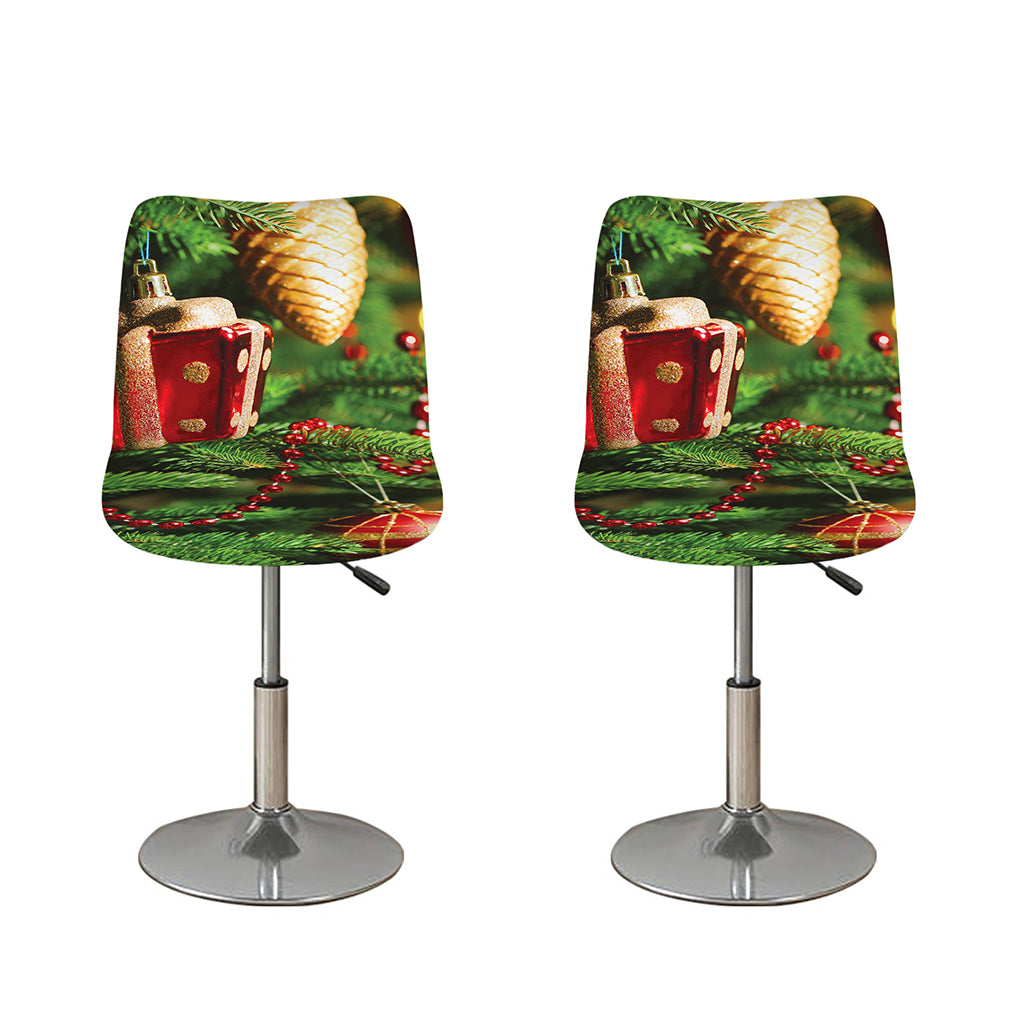 Xmas Tree Print Bar Stool Covers