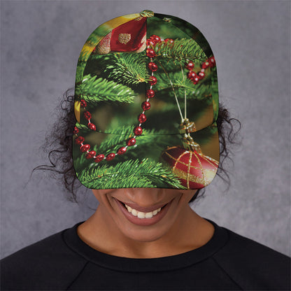 Xmas Tree Print Baseball Cap