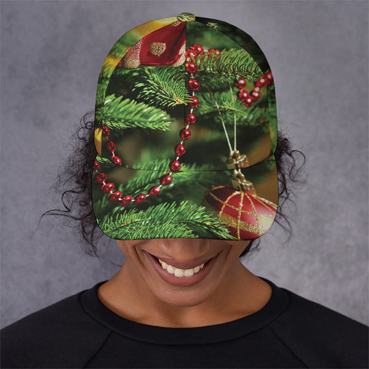 Xmas Tree Print Baseball Cap