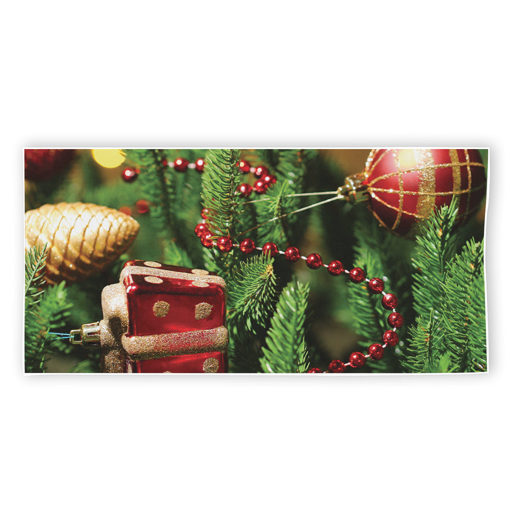 Xmas Tree Print Beach Towel