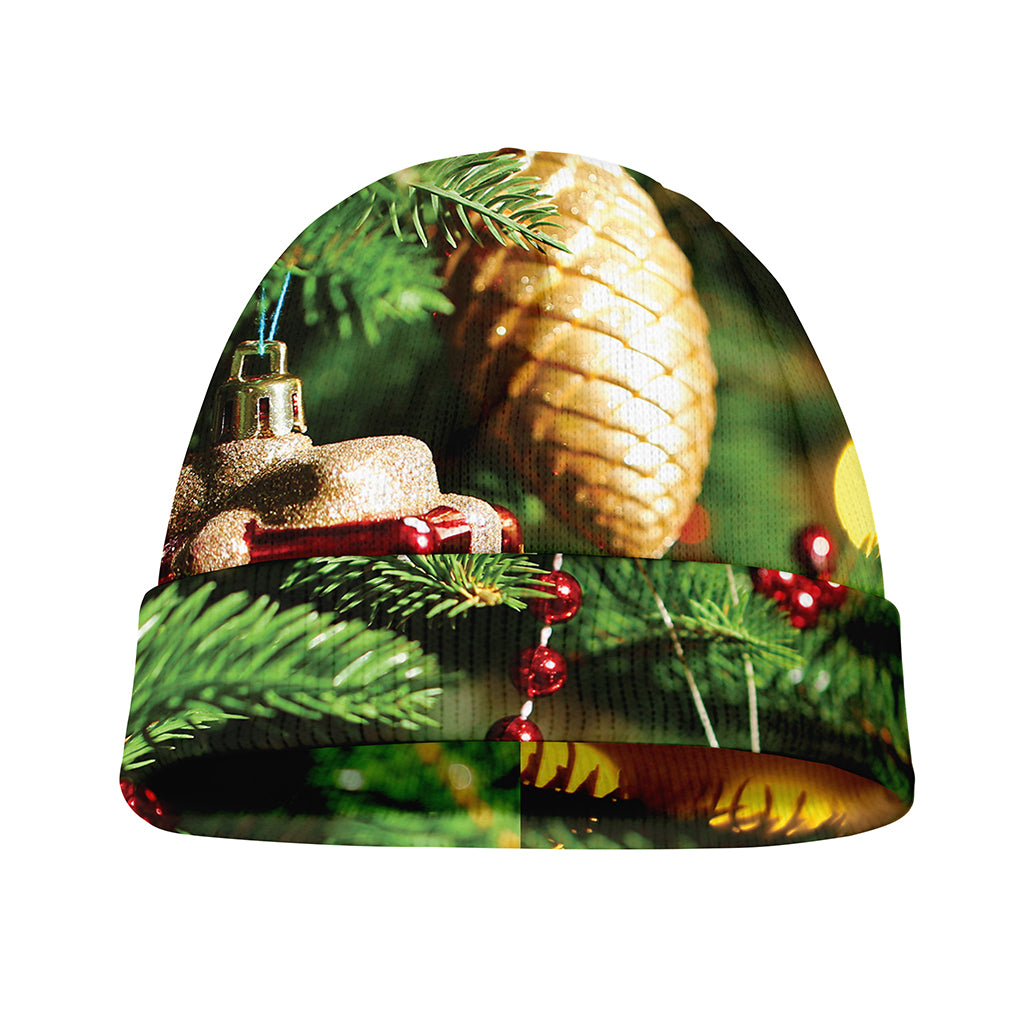 Xmas Tree Print Beanie
