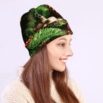 Xmas Tree Print Beanie