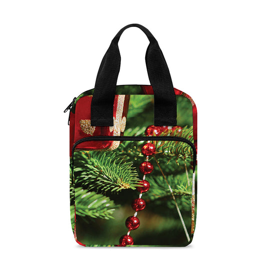 Xmas Tree Print Bible Tote Bag