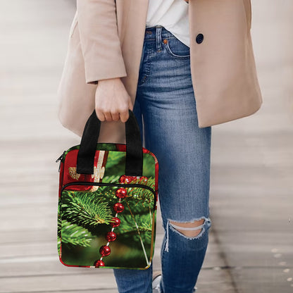 Xmas Tree Print Bible Tote Bag