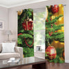 Xmas Tree Print Blackout Grommet Curtains