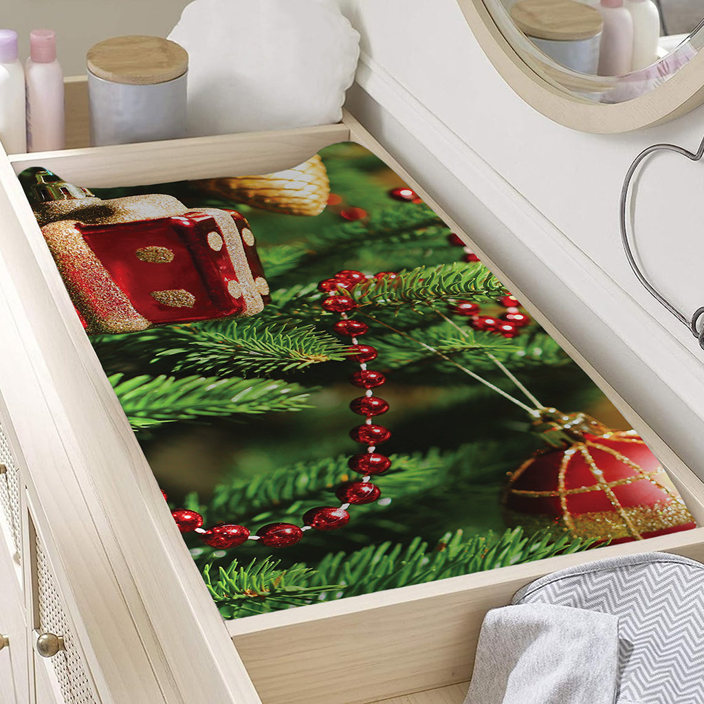 Xmas Tree Print Changing Pad Cover