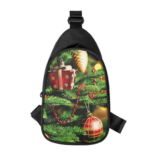 Xmas Tree Print Chest Bag