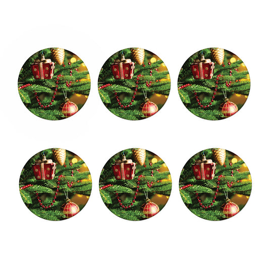 Xmas Tree Print Coaster Set