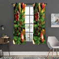 Xmas Tree Print Grommet Curtain Panels