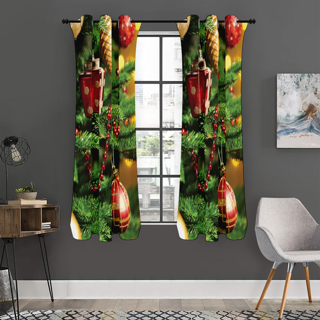 Xmas Tree Print Curtain