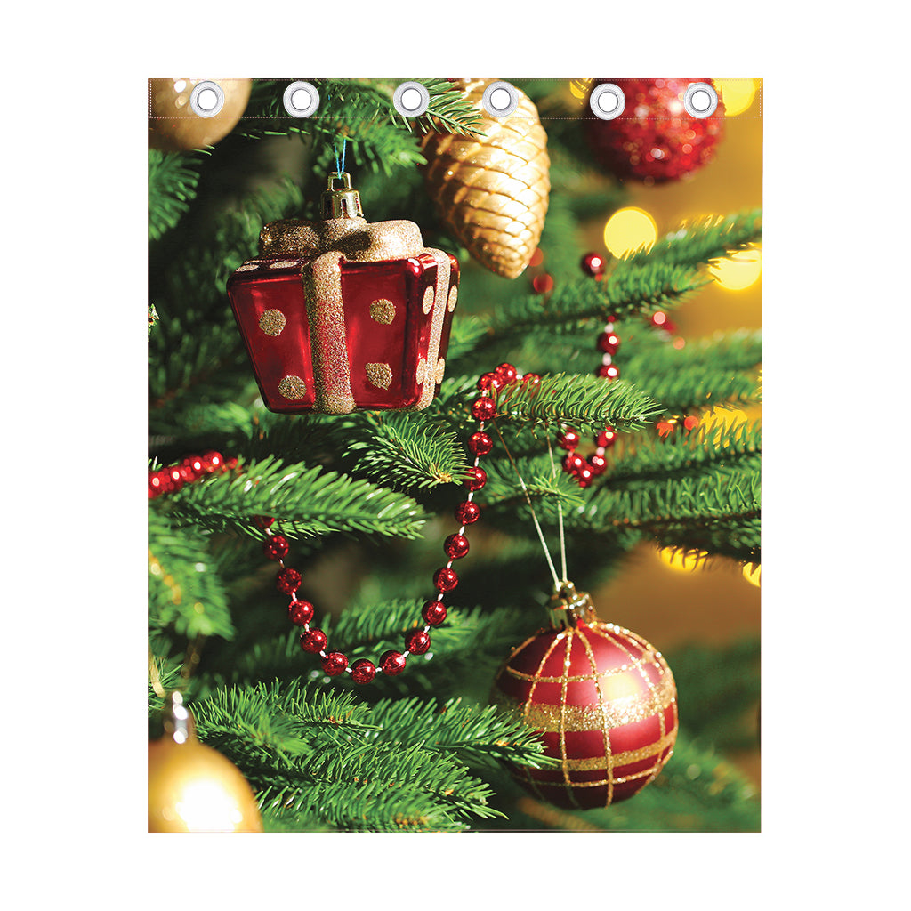Xmas Tree Print Curtain