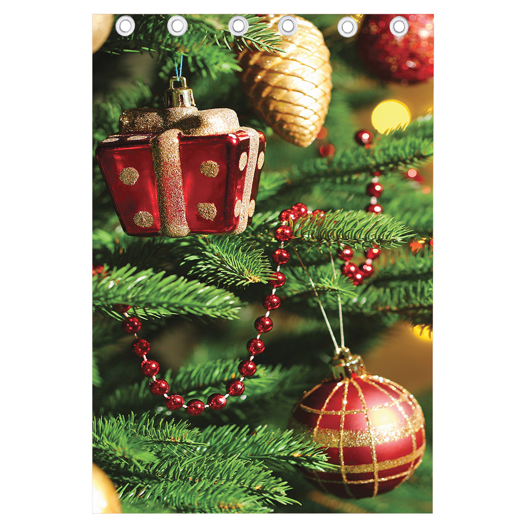 Xmas Tree Print Curtain