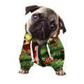 Xmas Tree Print Dog Zip Up Hoodie